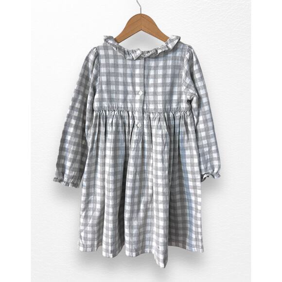 NWT JoJo Maman Bébé Flannel Dress, Size 5/6 - Picture 5 of 7